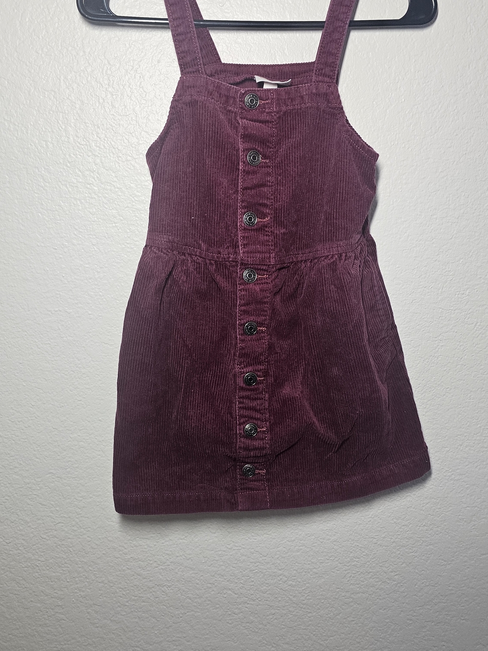 Cat & Jack Girls' Corduroy Button-Front Dress in Plum